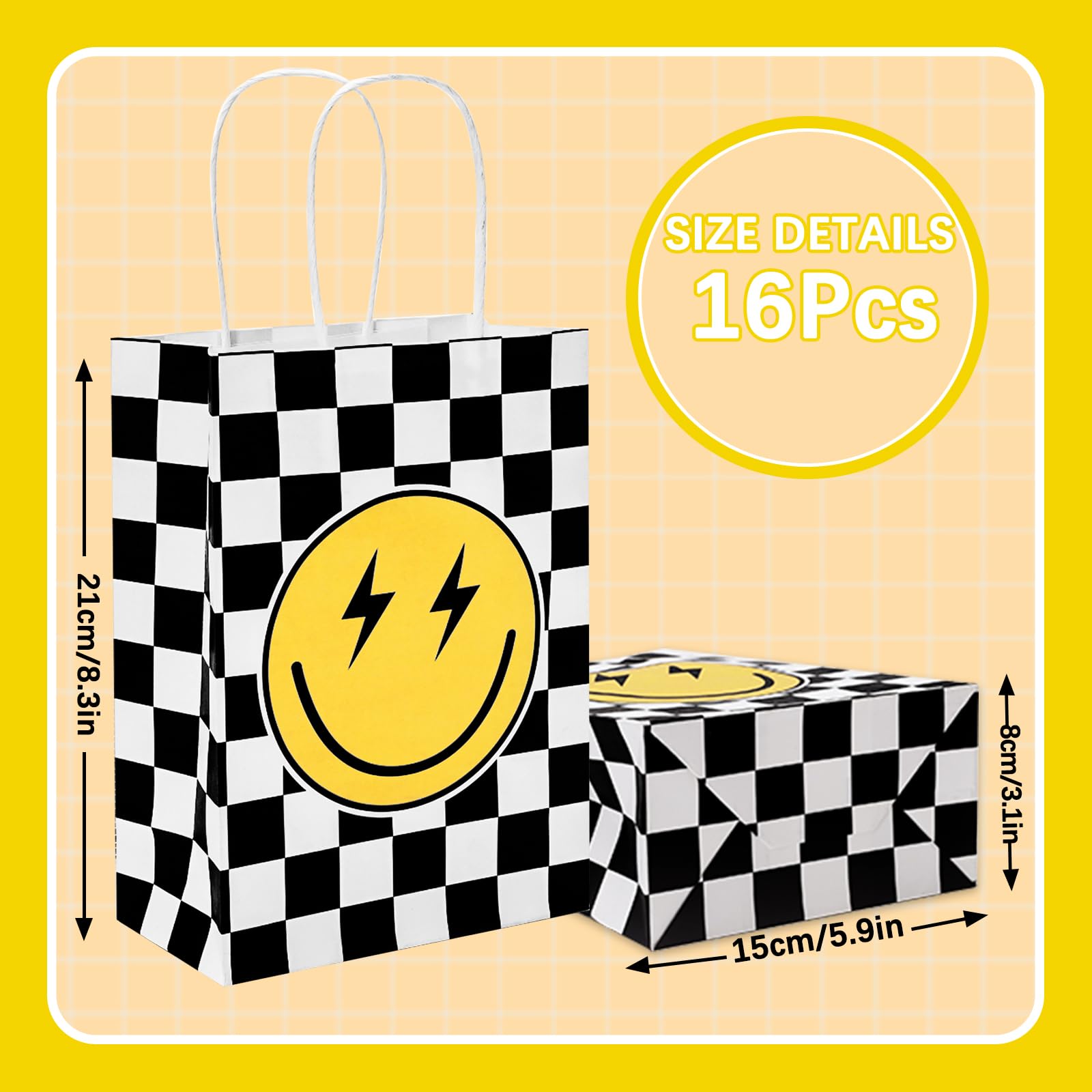 Amazon.com: AnyDesign 16Pcs One Happy Dude Party Favor Bags Smile